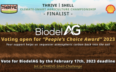 BIODEL AG SELECTED AS ONE OF THE 11 FINALISTS FOR THE THRIVE | SHELL CLIMATE-SMART AGRICULTURE CHALLENGE